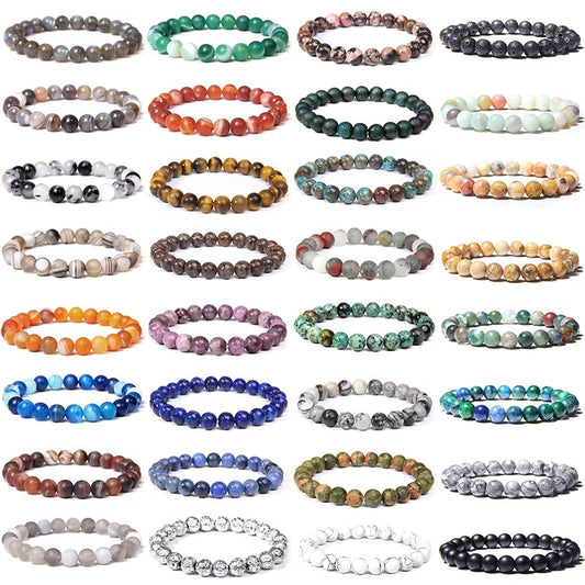 Pulsera de Piedras Naturales – Estilo Masculino Premium TrendShop MX